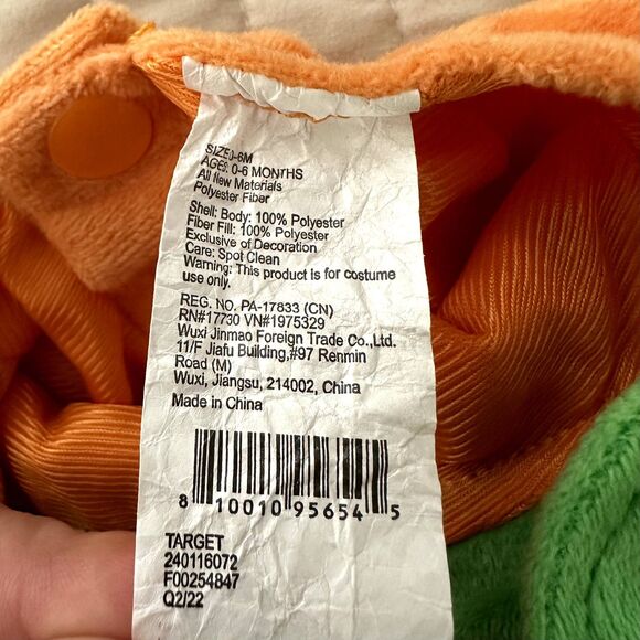 Baby Pumpkin Halloween One Piece Outfit Costume - Picture 5 of 5